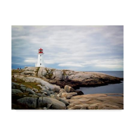 J.D. Mcfarlan 'Peggys Cove, Ns Lighthouse' Canvas Art,24x32